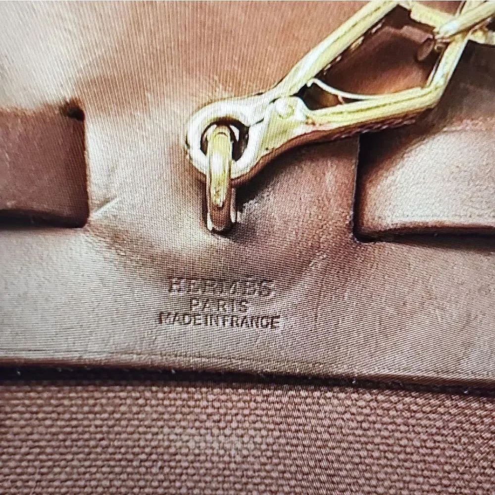 Hermes Herway Herbag 2 Bags In Brown & Beige Canvas And Leather Backpack/handbag - Picture 16 of 16